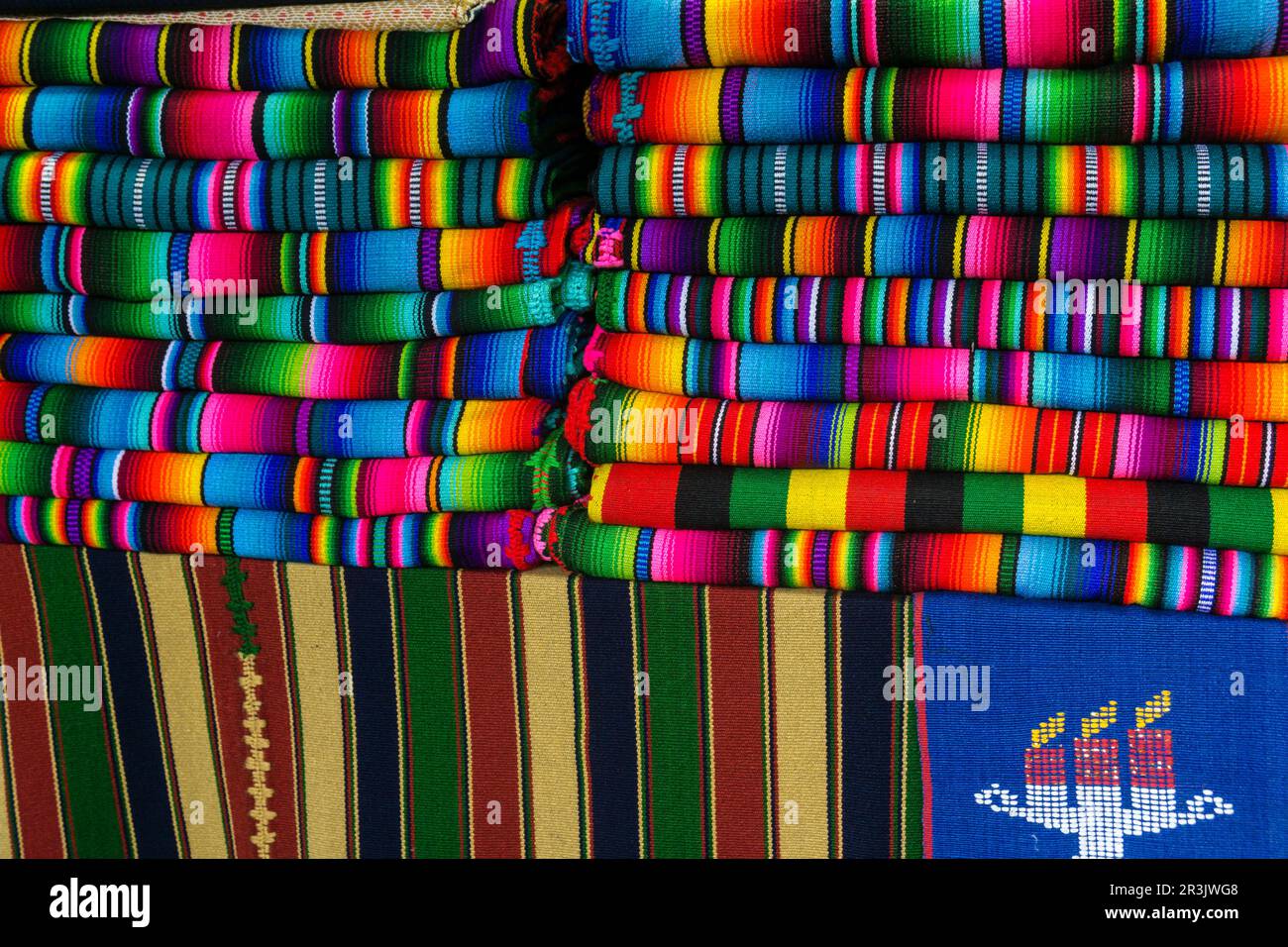 tejidos tipicos, Chichicastenango ,municipio del departamento de El Quiché, Guatemala, Central America. Stock Photo
