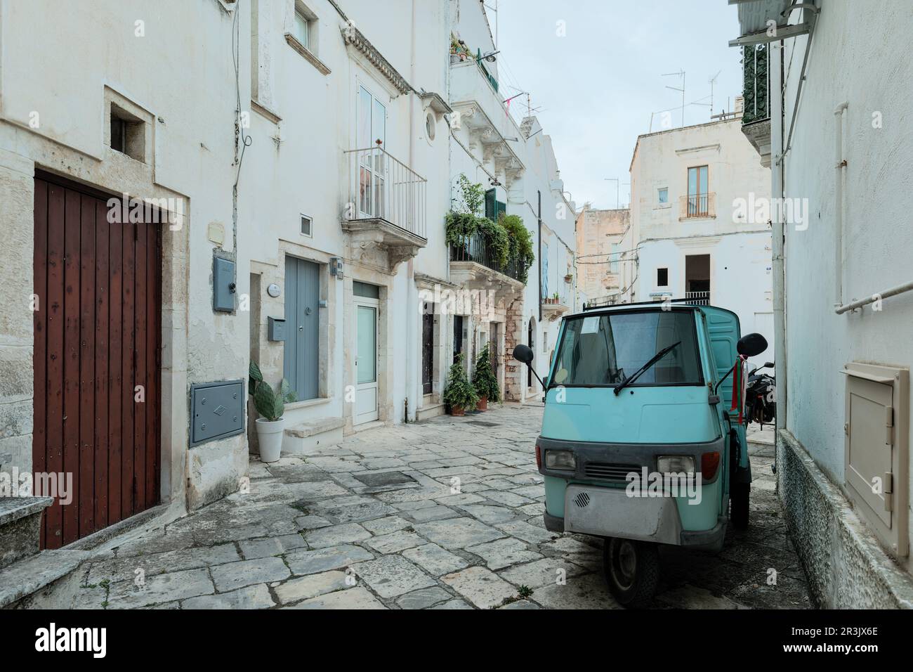 Alley in Martina Franca, Apulia, Italy Stock Photo
