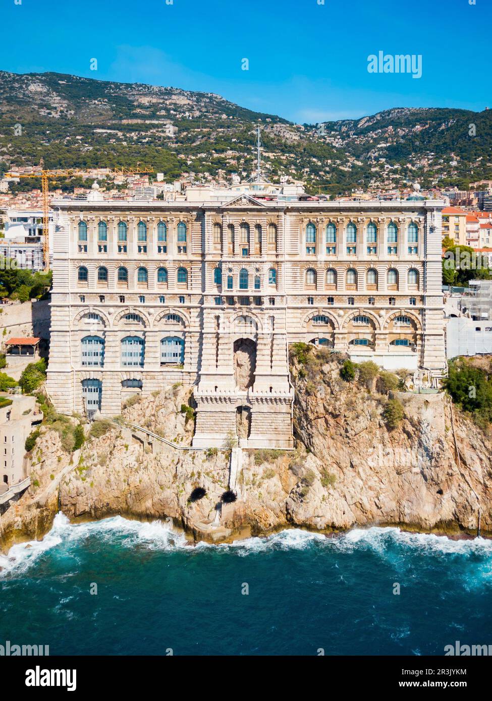 The Oceanographic Museum or Musee Oceanographique is a museum of marine sciences in Monaco Ville in Monaco Stock Photo