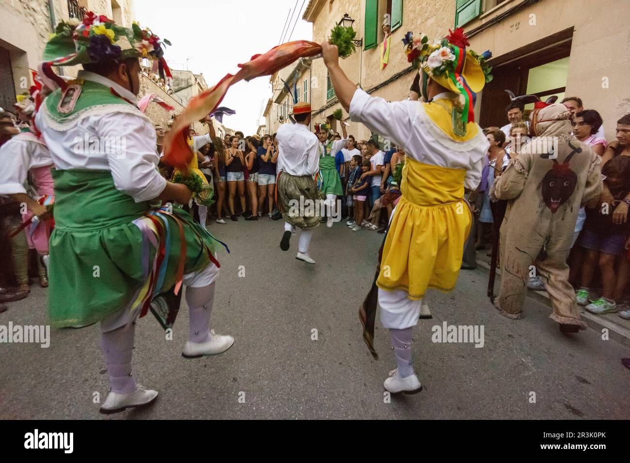 Cossiers de Montuïri, grupo de danzadores,Montuïri, islas baleares, Spain. Stock Photo