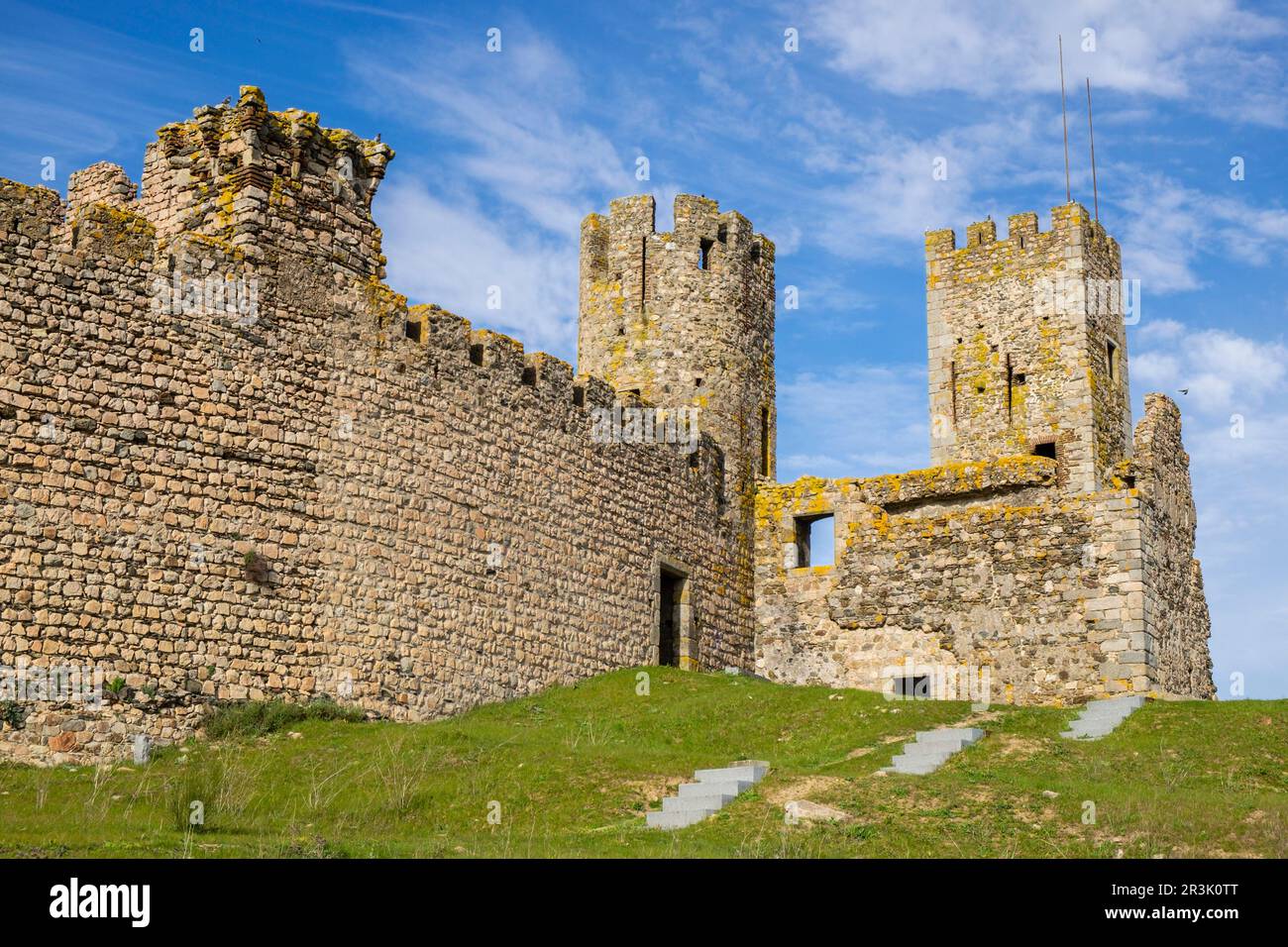 castillo medieval, Arraiolos, Distrito de Évora, Alentejo , Portugal. Stock Photo