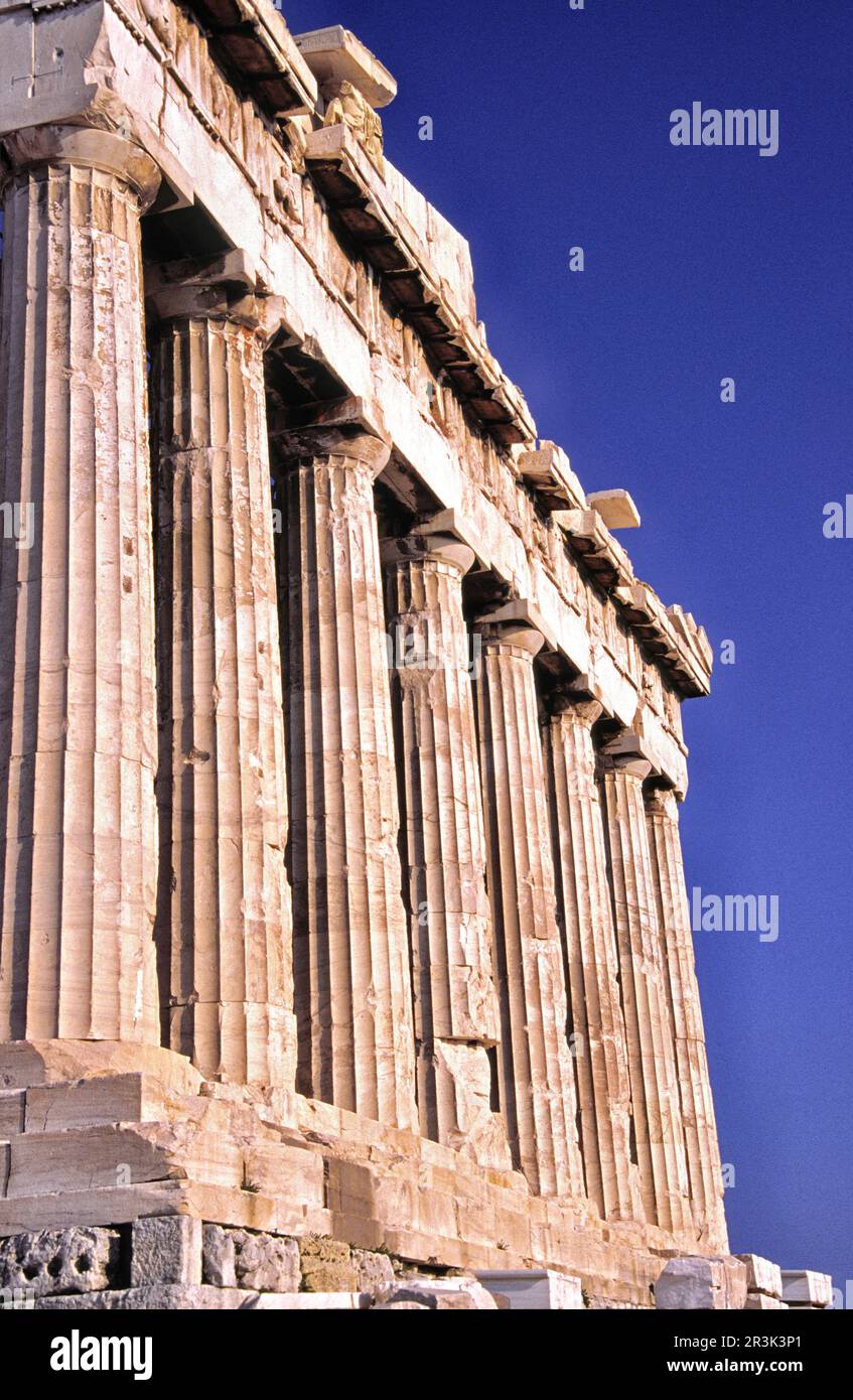 Partenón (447a.c.). Acropólis. Atenas.Ática. Sterea Ellada. Grecia. Stock Photo