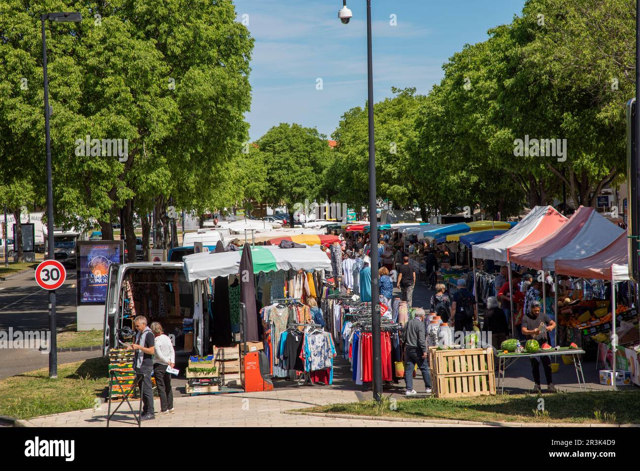 France, Orange - thursday market in the centre of the city. Stock Photo