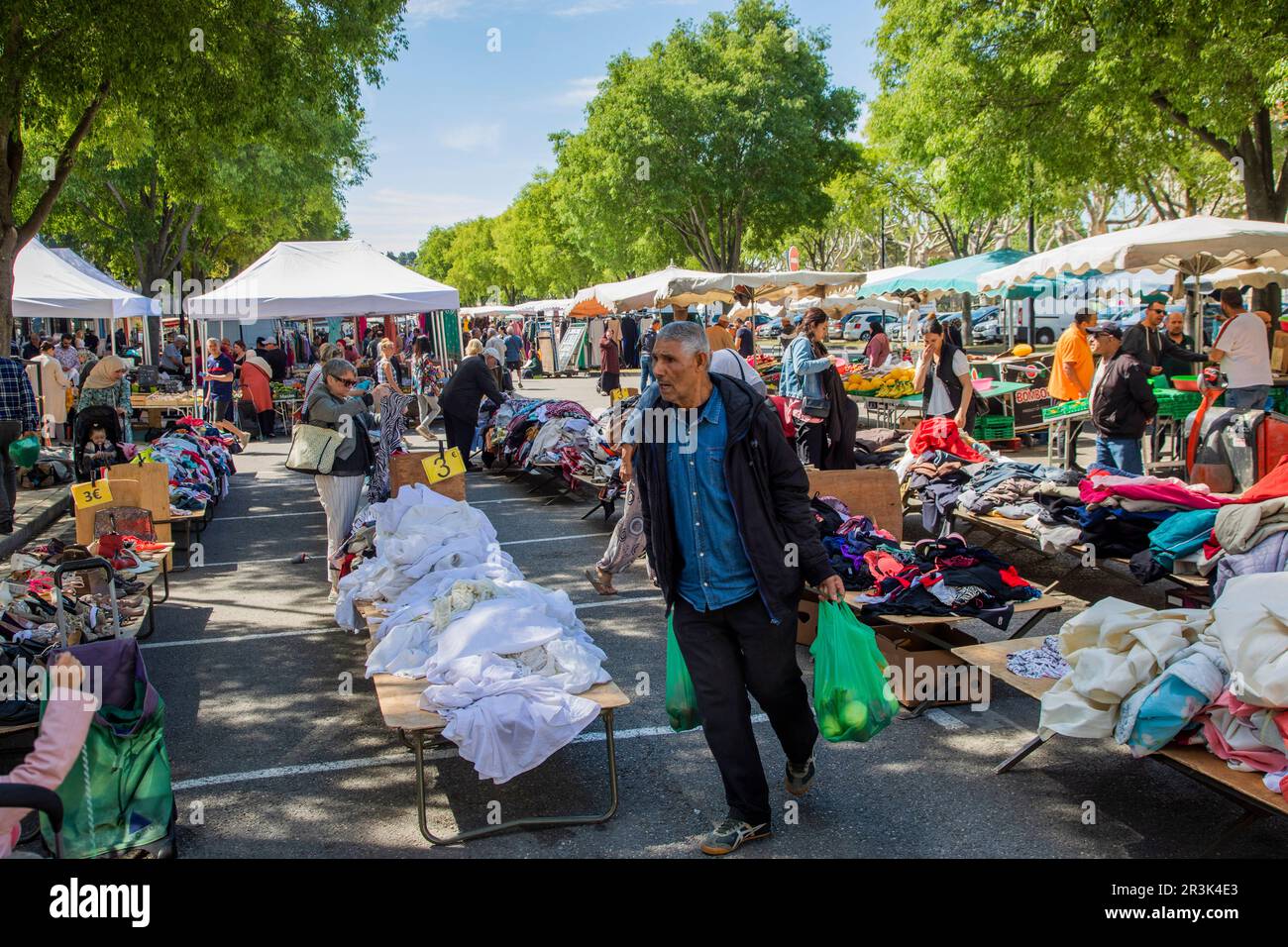 France, Orange - thursday market in the centre of the city. Stock Photo