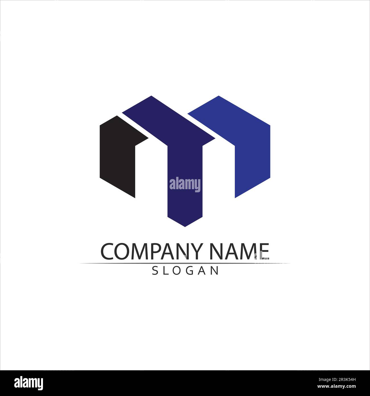 M Letter Logo Template vector illustration design Stock Vector