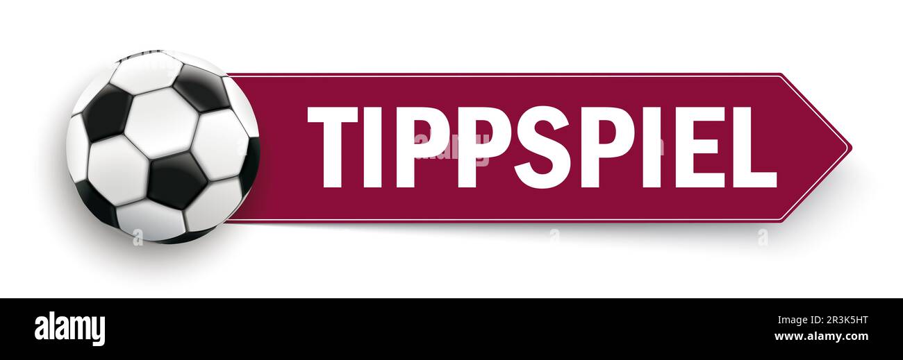 Football Purple Arrow Tippspiel Stock Photo