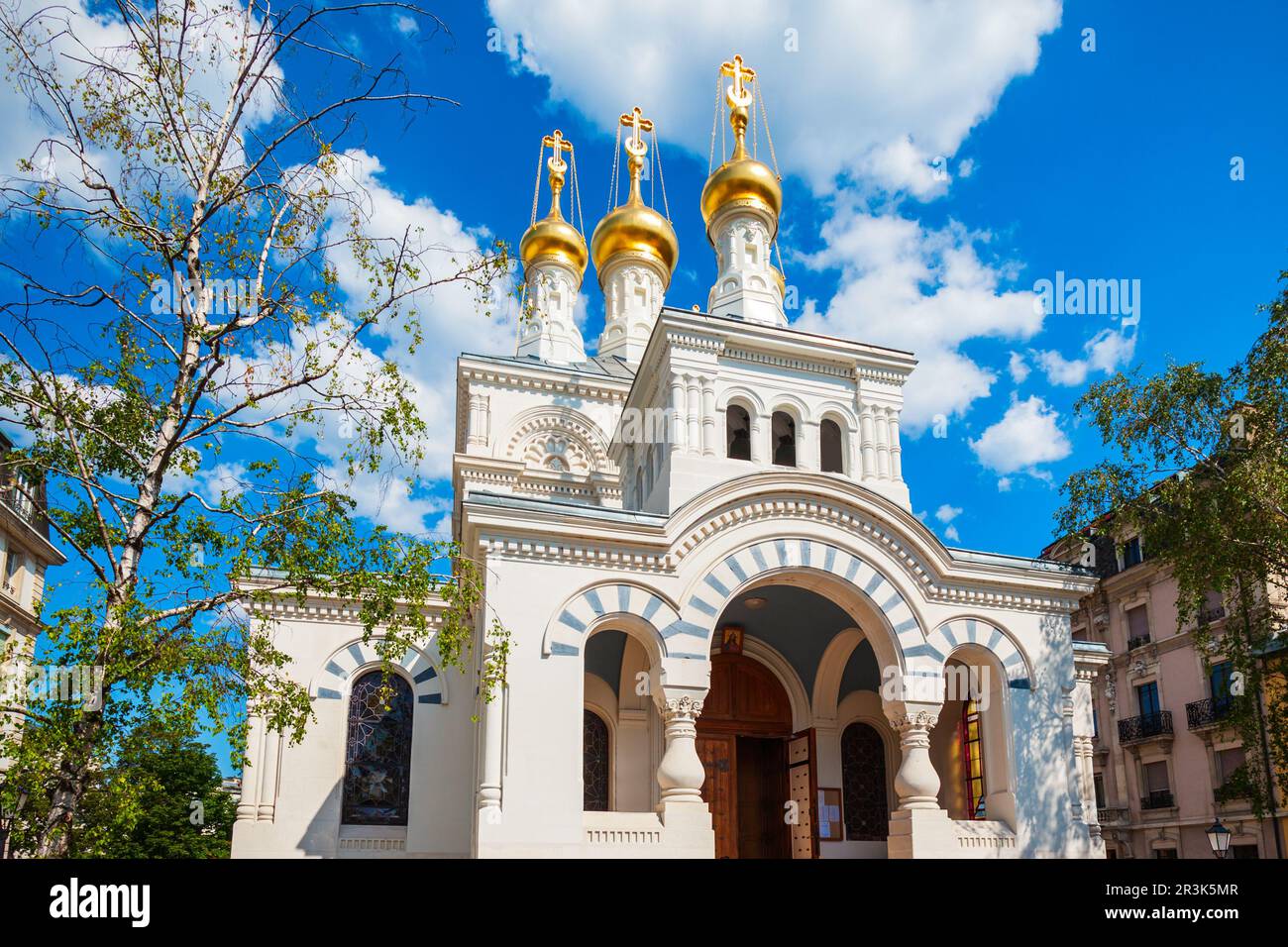 Eglise Orthodoxe Russe is a Russian Orthodox Church in Geneva city in Switzerland Stock Photo