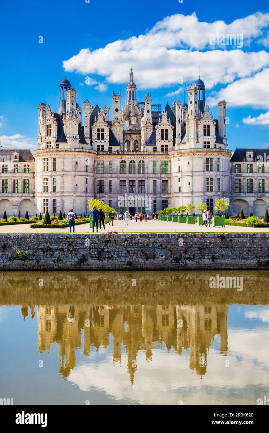 Chateau de Chambord is the largest castle in the Loire valley, France Stock Photo