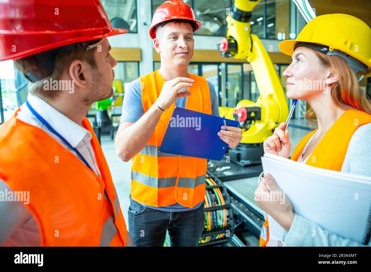 Machine Engineering Consultant Engineers Consulting Industrial Robot Stock Photo - Alamy
