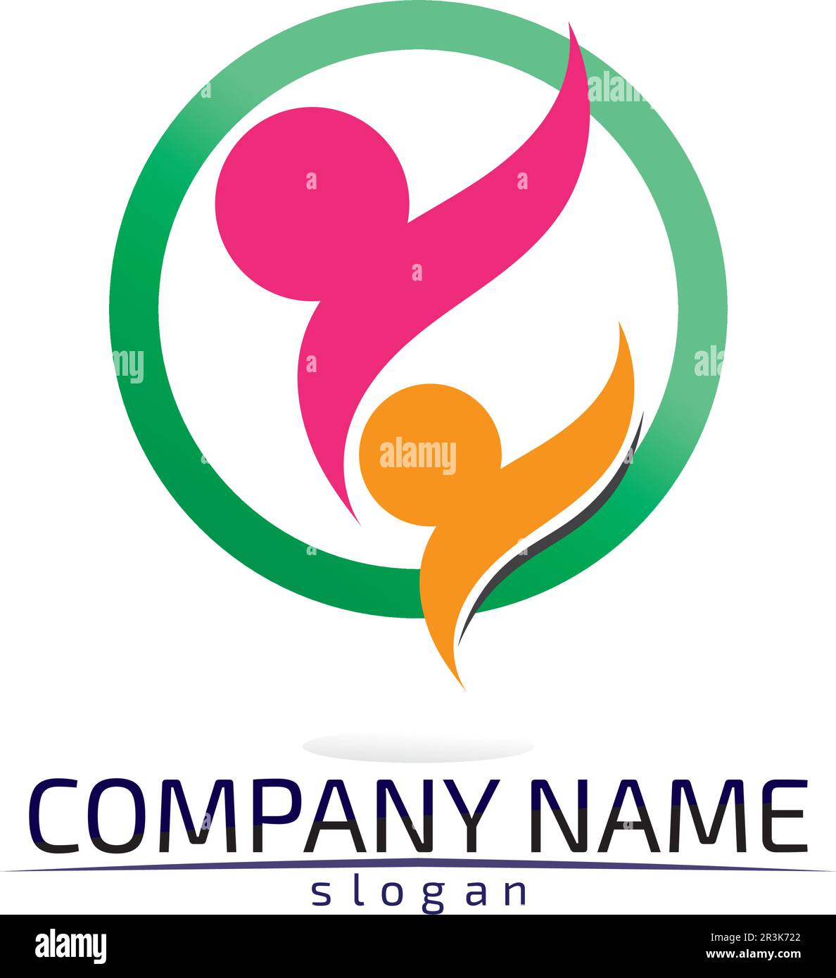 Community Care Logo People Icons In Circle Vector Concept Engagement