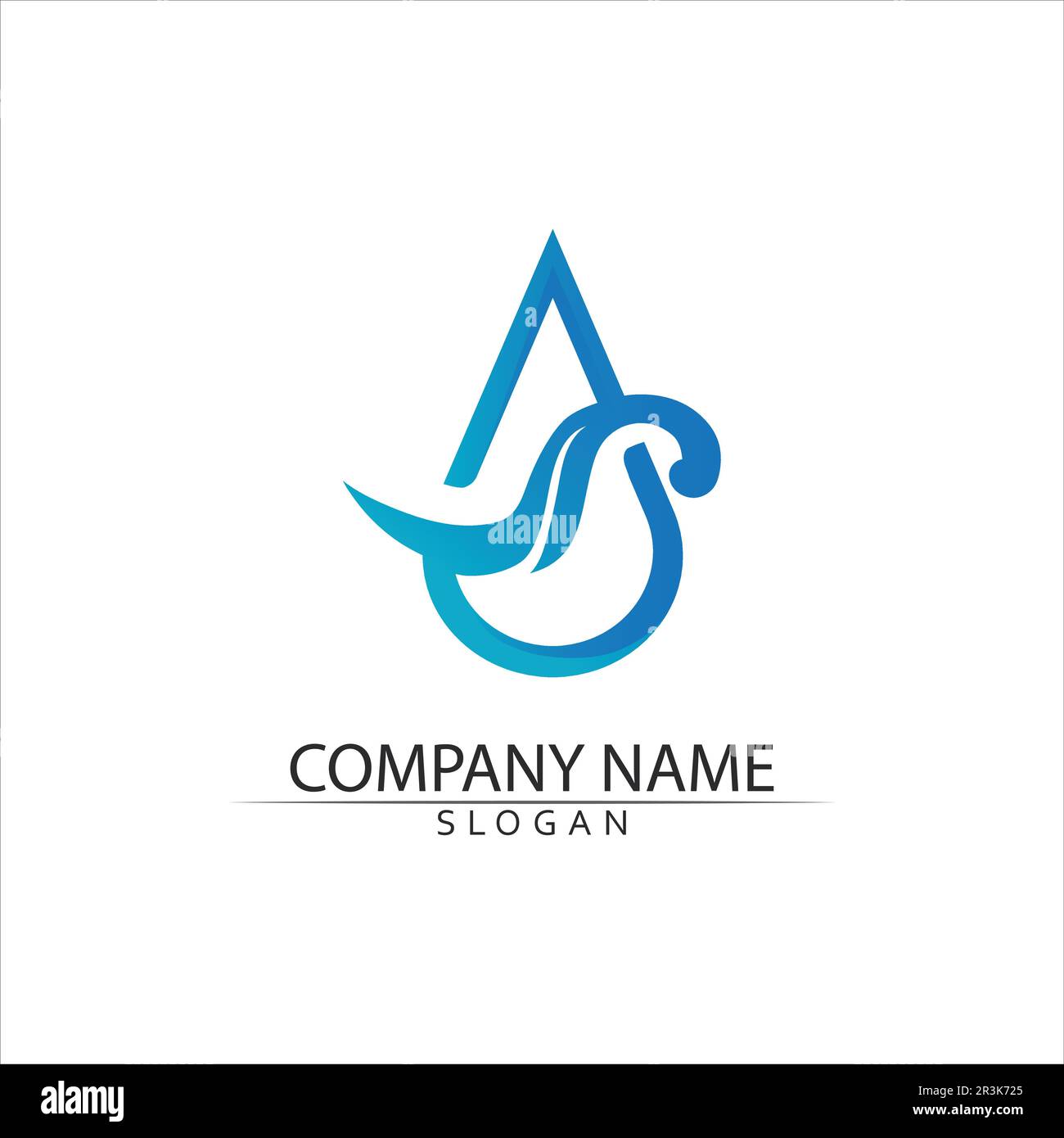 Water drop Logo Template vector illustration design Stock Vector