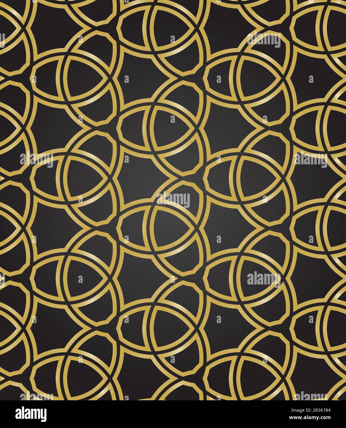 Seamless vector black and golden ornament in arabian style. Geometric ...