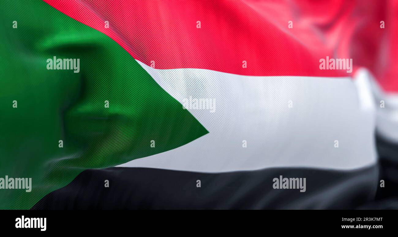 Sudan national flag country waving hi-res stock photography and images ...