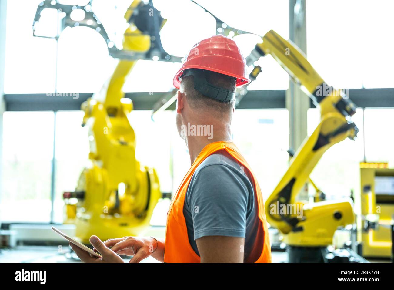 Industrial Robots Engineering Stock Photo