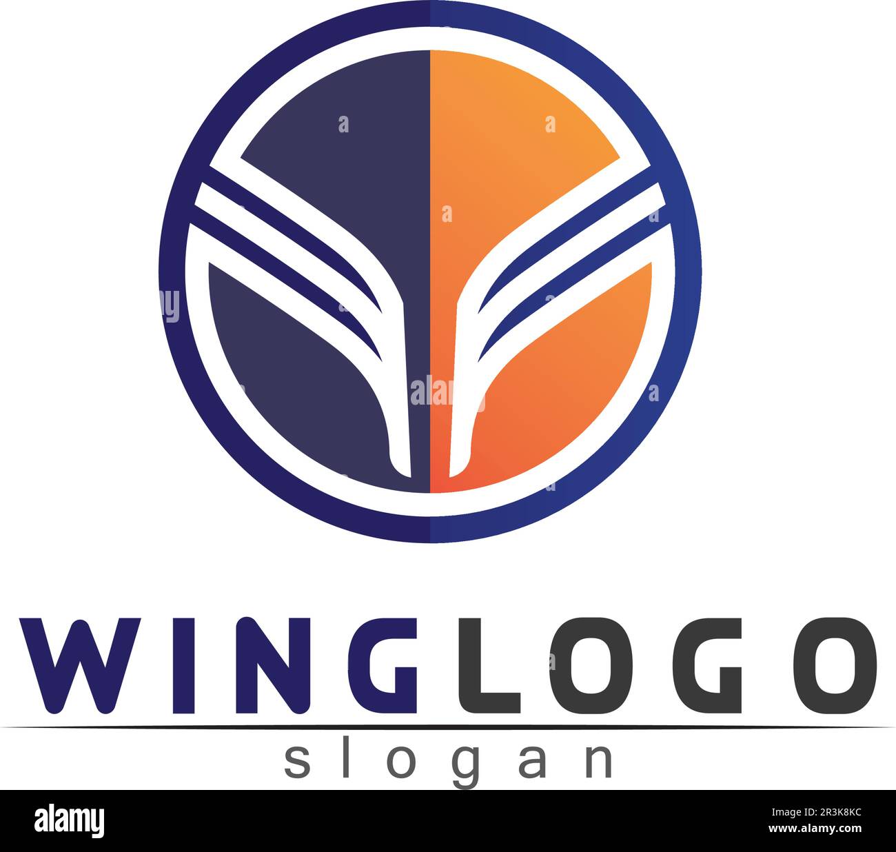 Falcon Wings Logo Template vector icon logo design Stock Vector Image ...