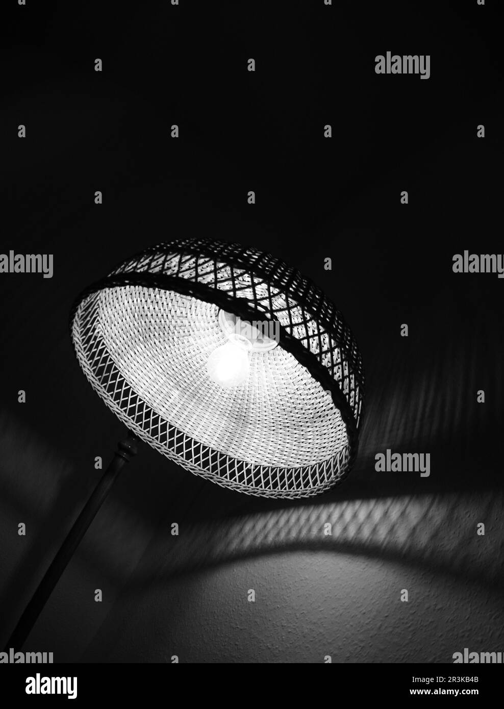black and white picture of a lamp shade Stock Photo Alamy