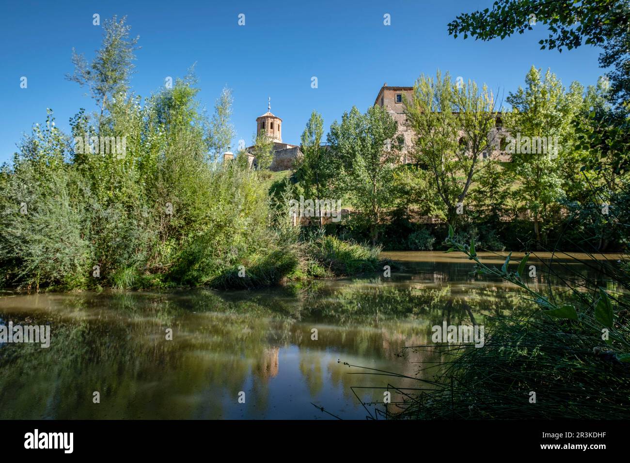 parque de la Arboleda, Almazán, Soria, comunidad autónoma de Castilla y León, Spain, Europe. Stock Photo
