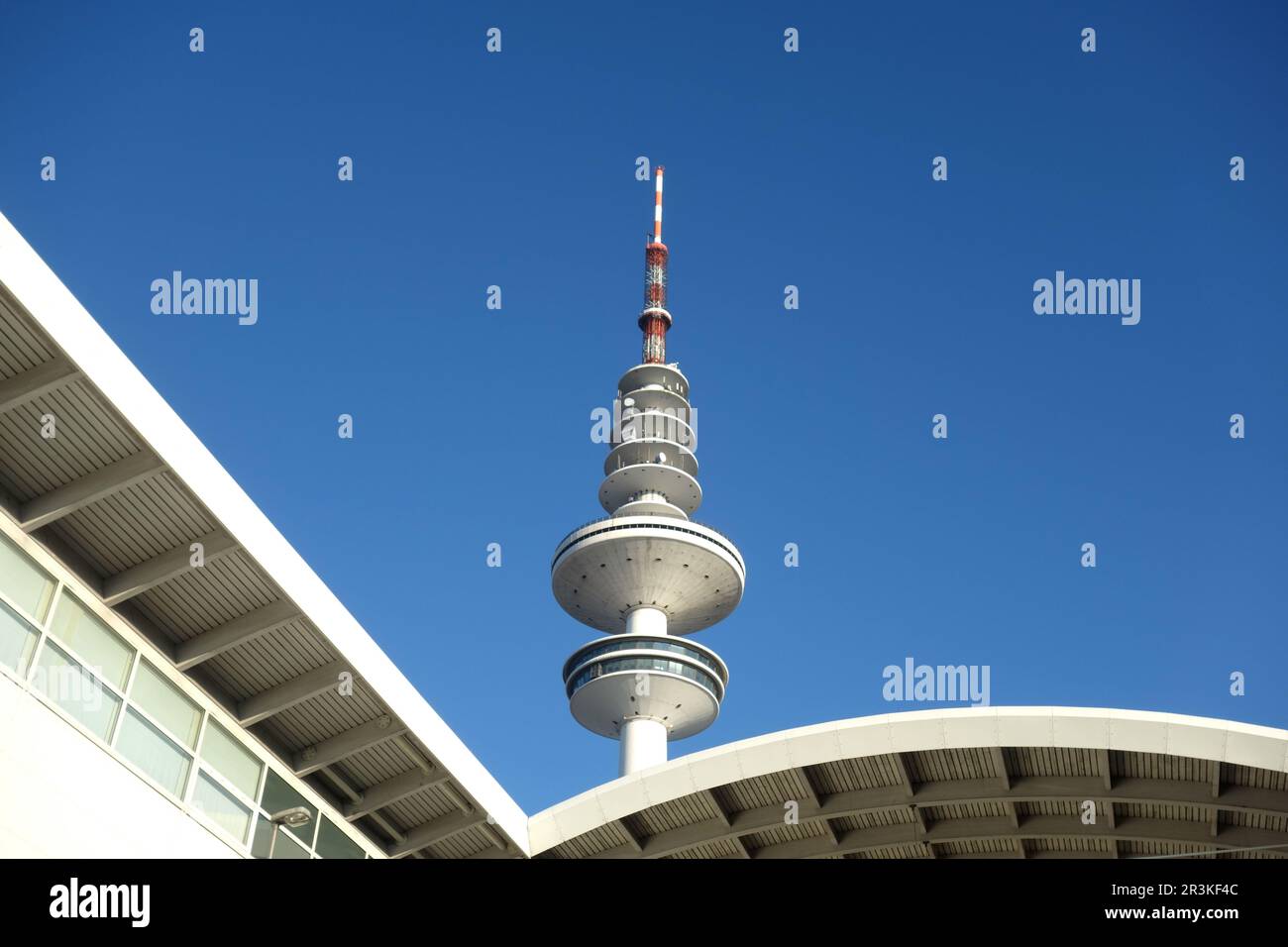 Messe and Heinrich Hertz Tower in Hamburg Stock Photo