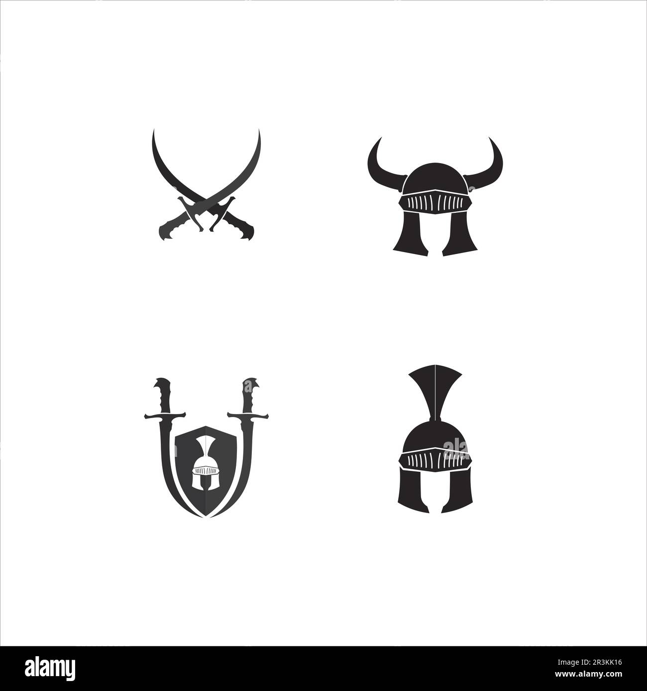 Spartan helmet logo template vector icon design Stock Vector