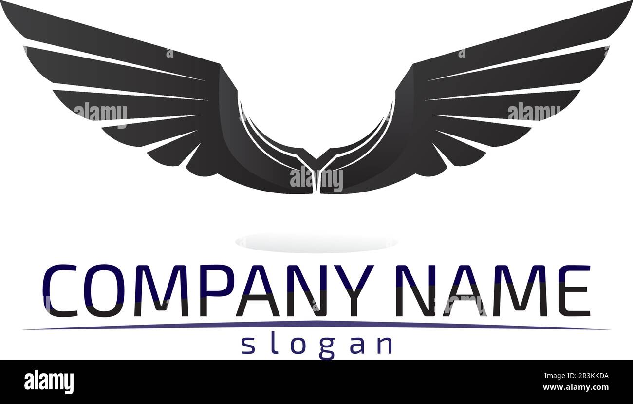 Falcon Wings Logo Template vector icon logo design Stock Vector