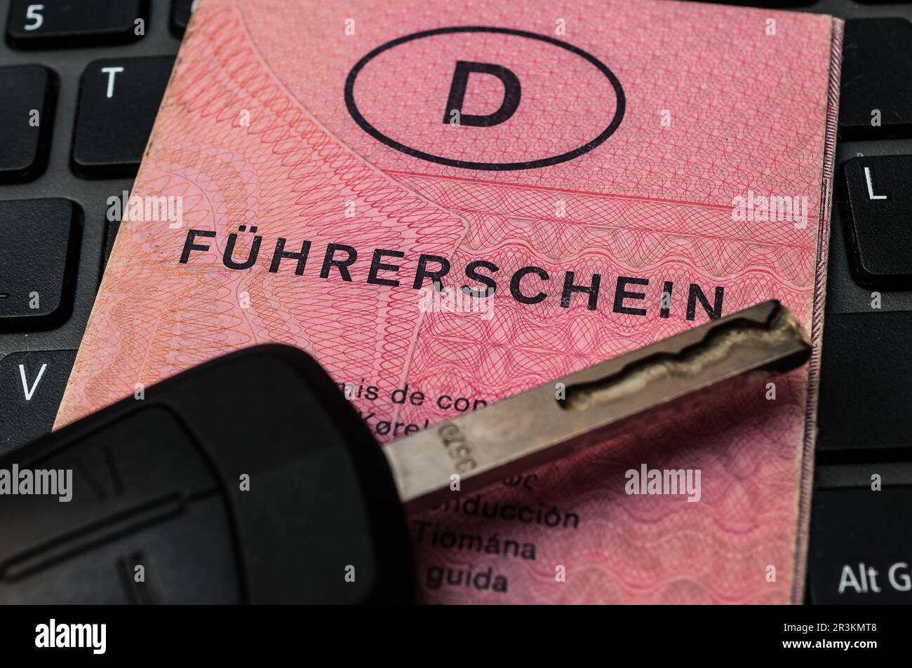 Driver's license exchange at the driver's license office Stock Photo