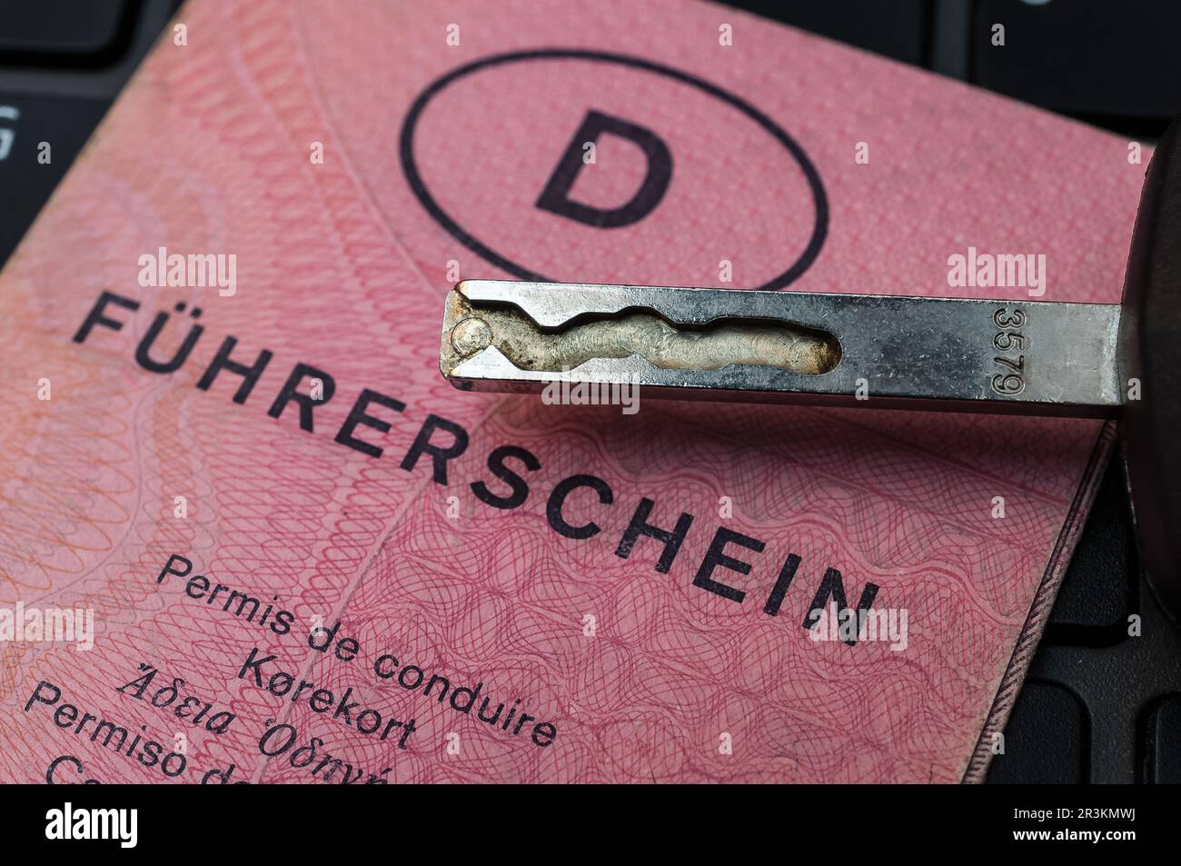 Driver's license exchange at the driver's license office Stock Photo