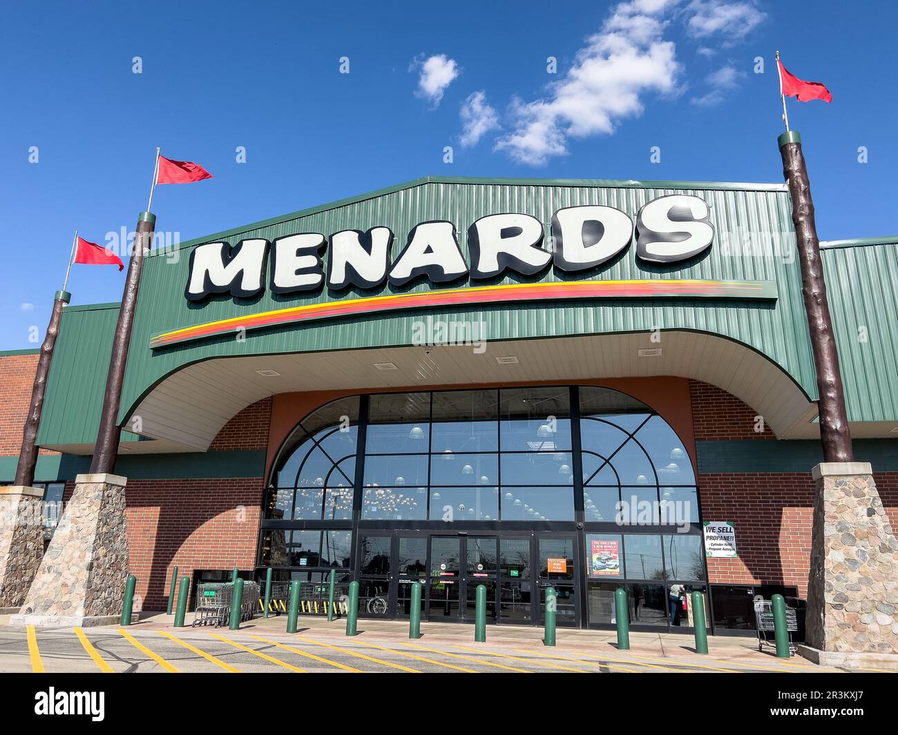 Menards is a home improvement store chain with over 300 stores located in the Midwest of the United States. Stock Photo
