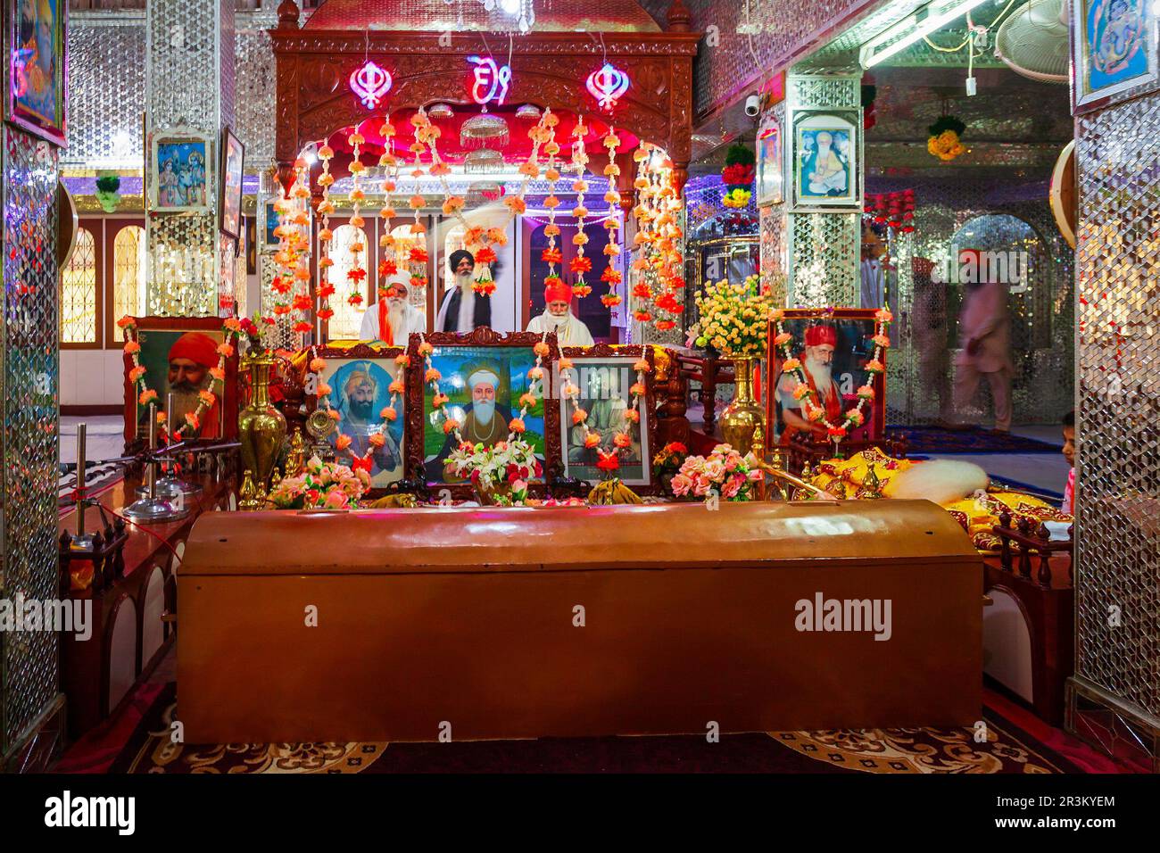 MANIKARAN, INDIA - OCTOBER 02, 2019: The Darbar Sahib of the Gurudwara Shri Manikaran Sahib, a sikh gurdwara in Manikaran, Himachal Pradesh state in I Stock Photo