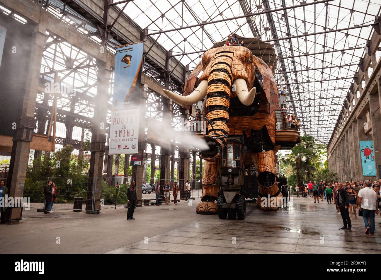 NANTES, FRANCE - SEPTEMBER 16, 2018: Machines of the Isle of Nantes is a artistic, touristic and cultural project based in Nantes, France Stock Photo