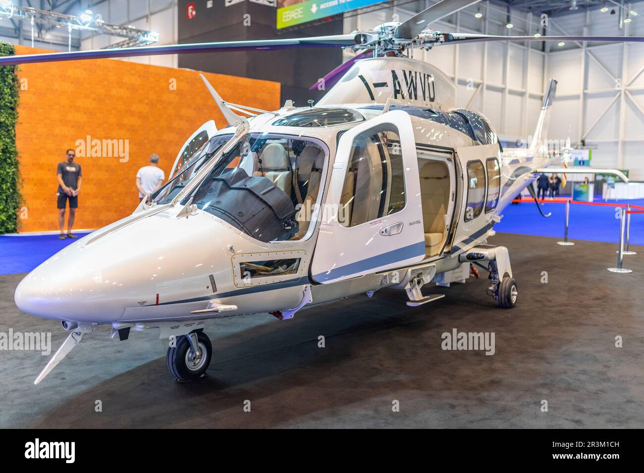 Geneva, Switzerland. 24th May, 2023. Front view of the new Agusta