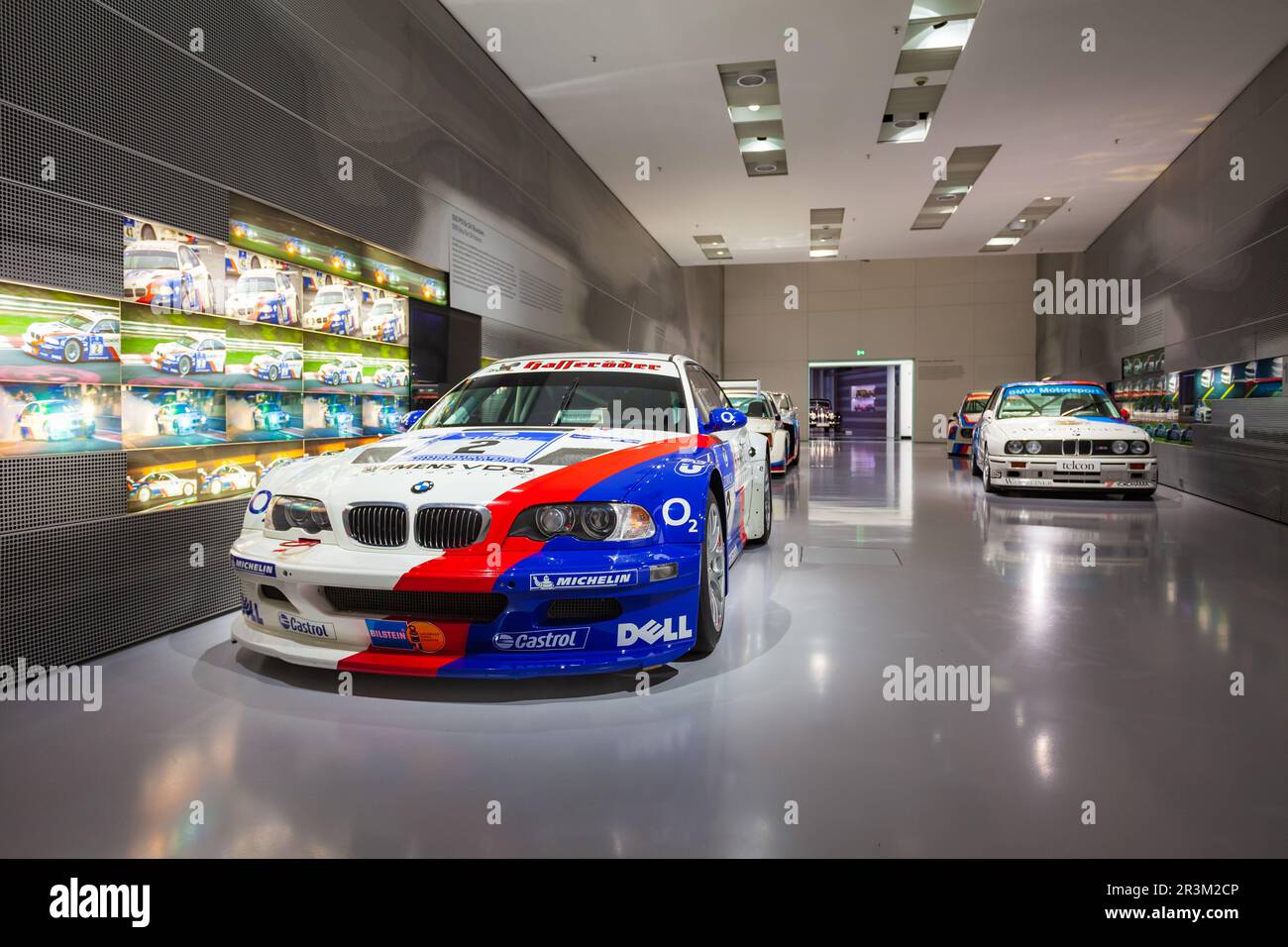 Munich, Germany - July 08, 2021: BMW M3 GTR race car in BMW Museum. It ...