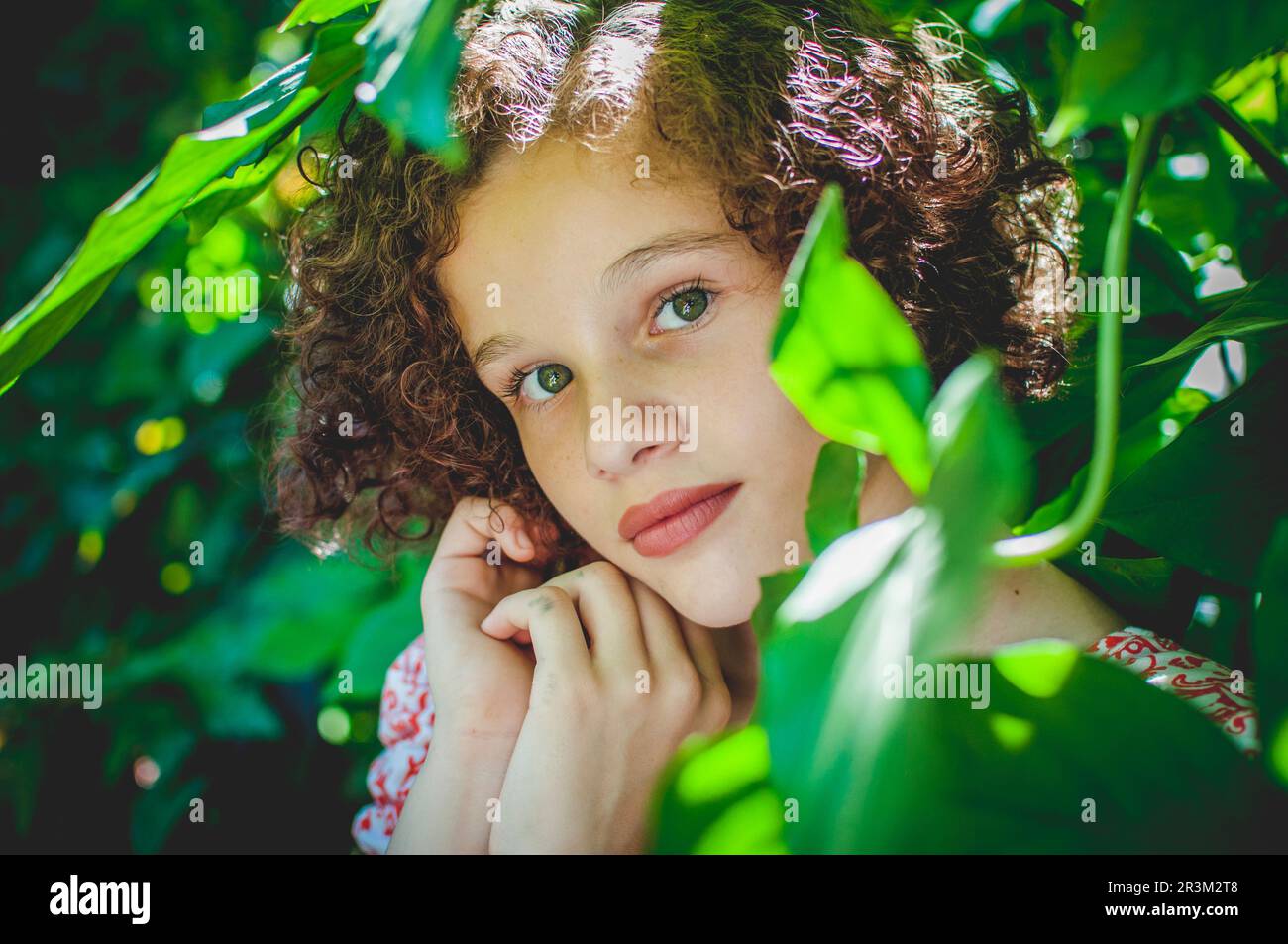 Portrait of curly girl Stock Photo