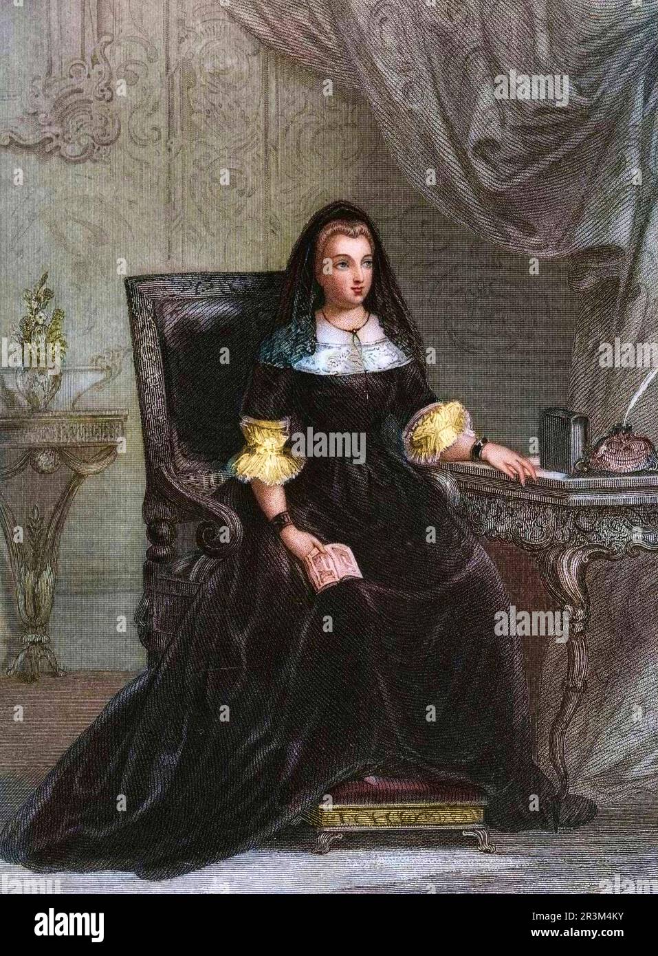 'Portrait de Francoise d'Aubigne, marquise (Madame) de Maintenon (1635-1719) ' Stock Photo