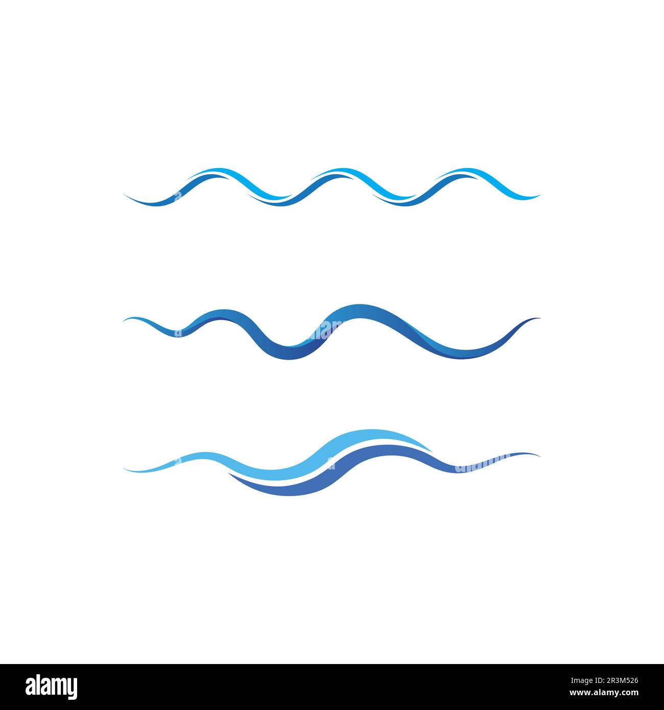 Blue ocean waves vector Cut Out Stock Images & Pictures - Alamy