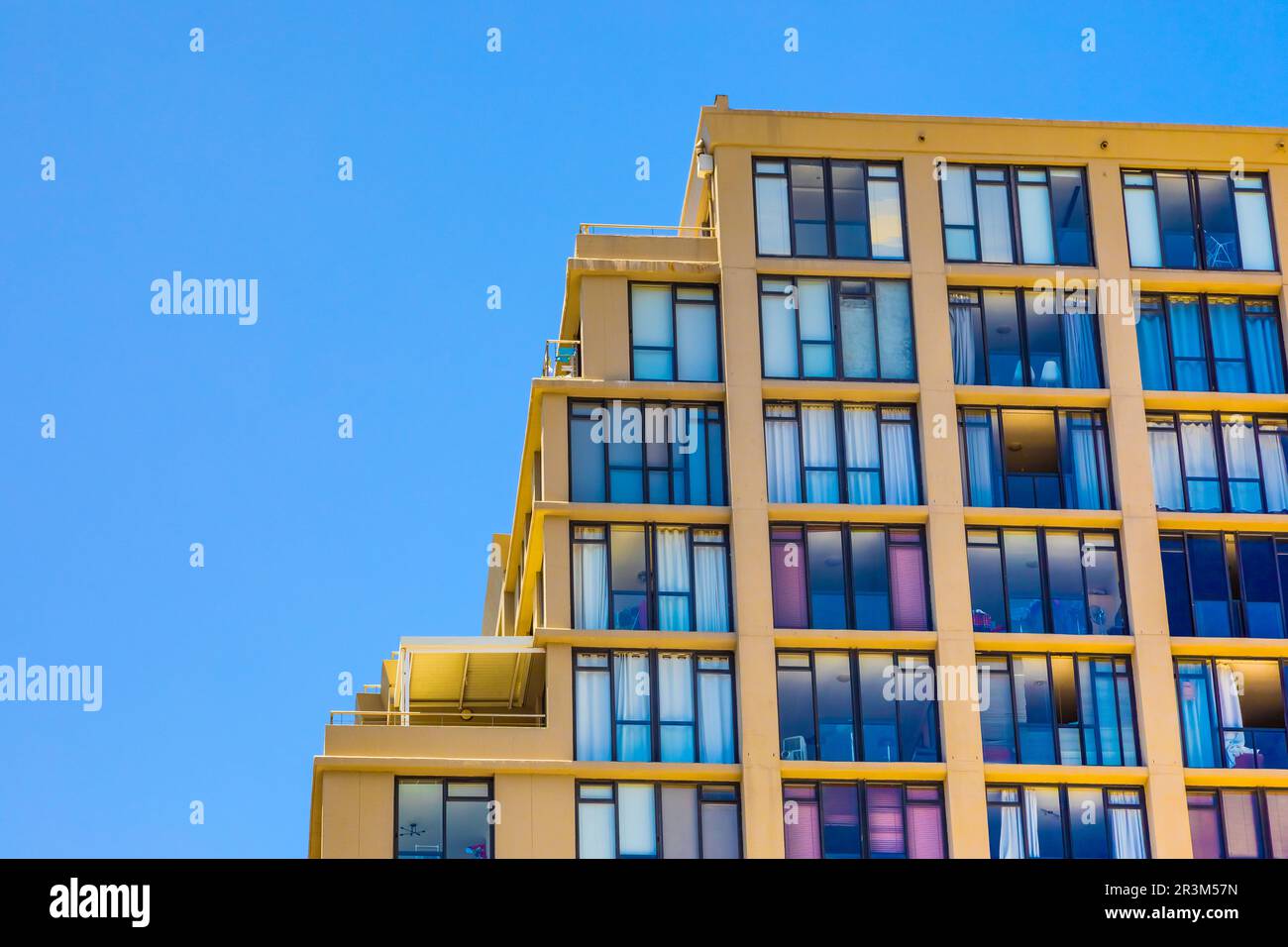 Modern contemporary apartment condo building with glass facade Stock ...