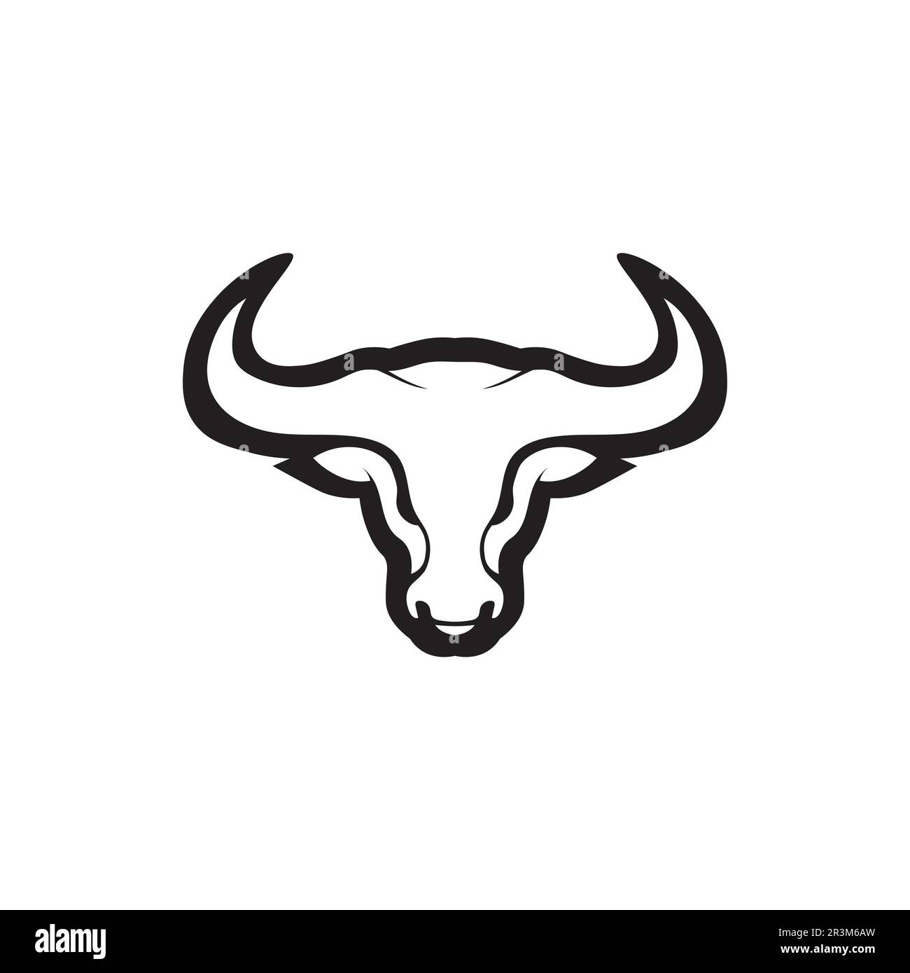 Bull Horn And Buffalo Logo And Symbols Template Icons App Stock Vector