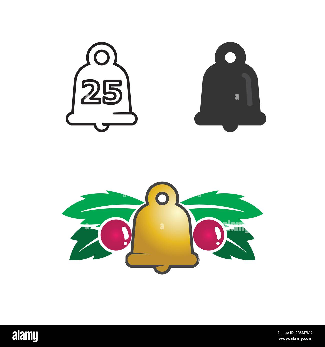 merry Christmas icon Tree vector illustration and logo design Stock ...