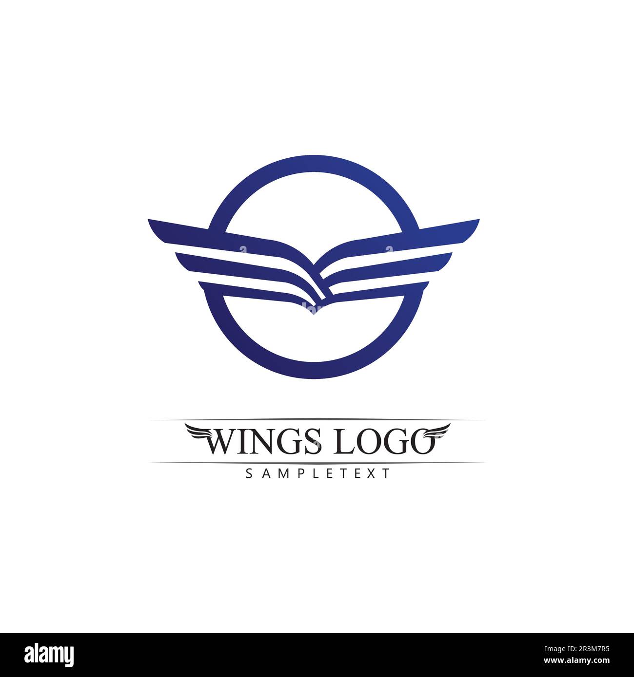 Falcon, eagle Logo and wings Template vector illustration design icon Stock Vector