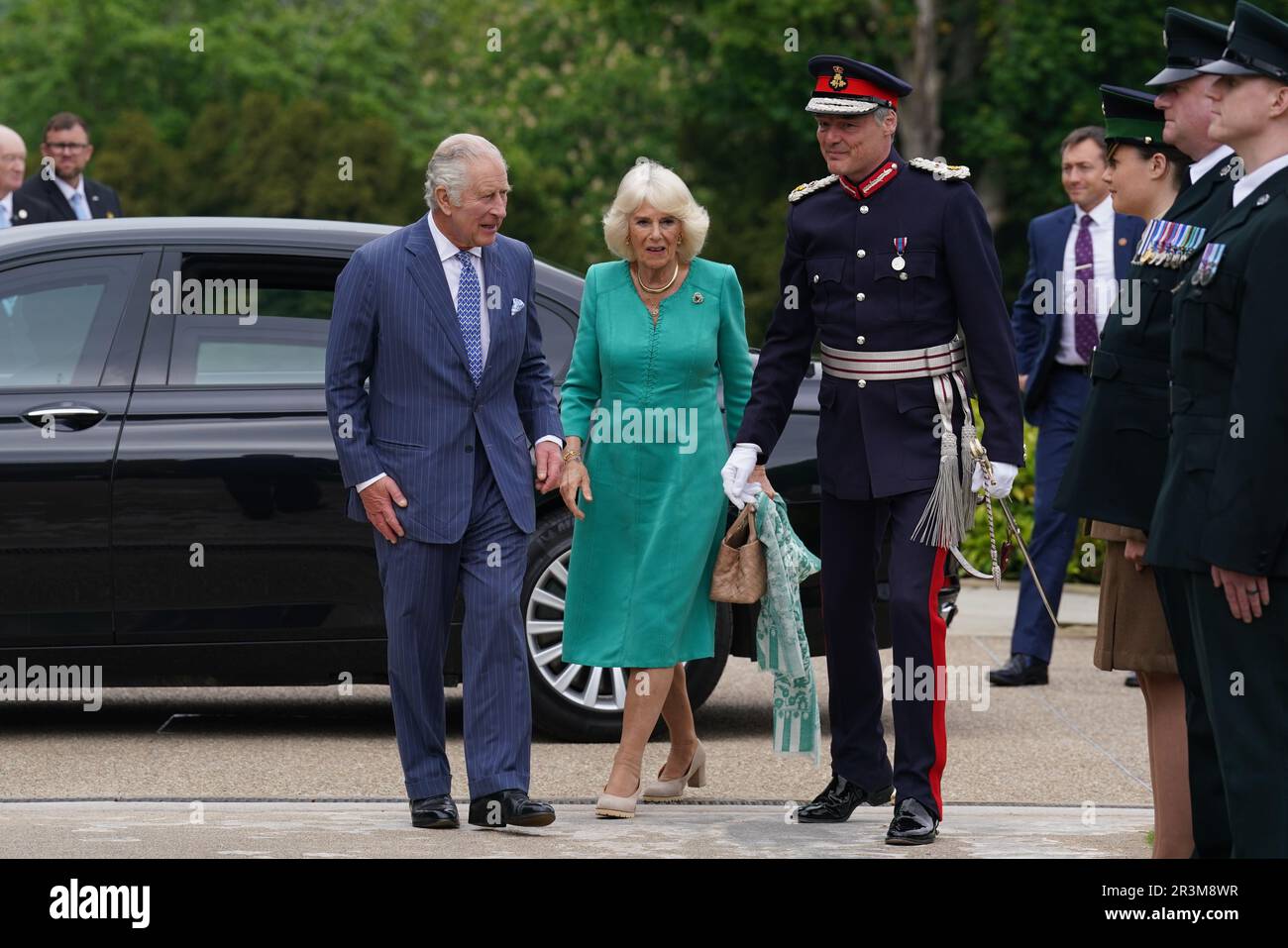King Charles III and Queen Camilla arriving at Hillsborough Castle, Co(02)