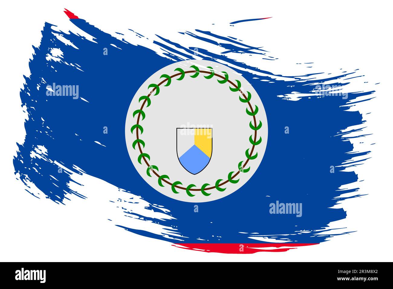 Belize brush stroke flag vector background. Hand drawn grunge style ...