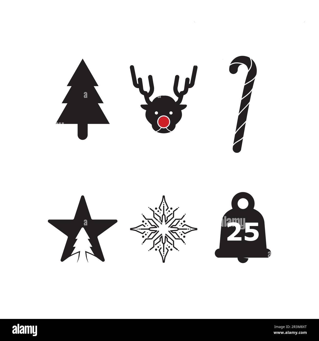 merry Christmas icon Tree vector illustration and logo design Stock ...