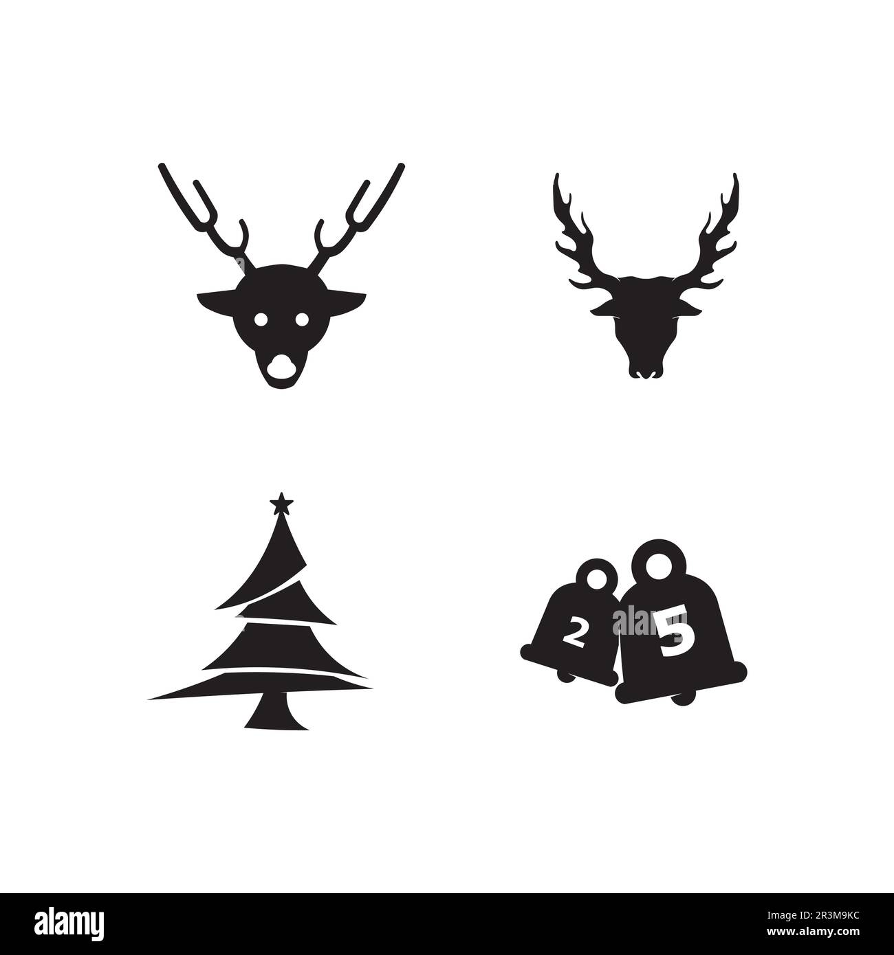 merry Christmas icon Tree vector illustration and logo design Stock Vector