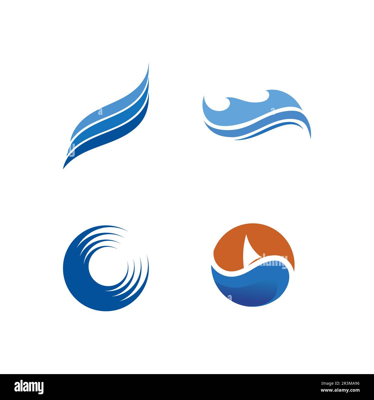 Waves in water sea sunrise Stock Vector Images - Alamy