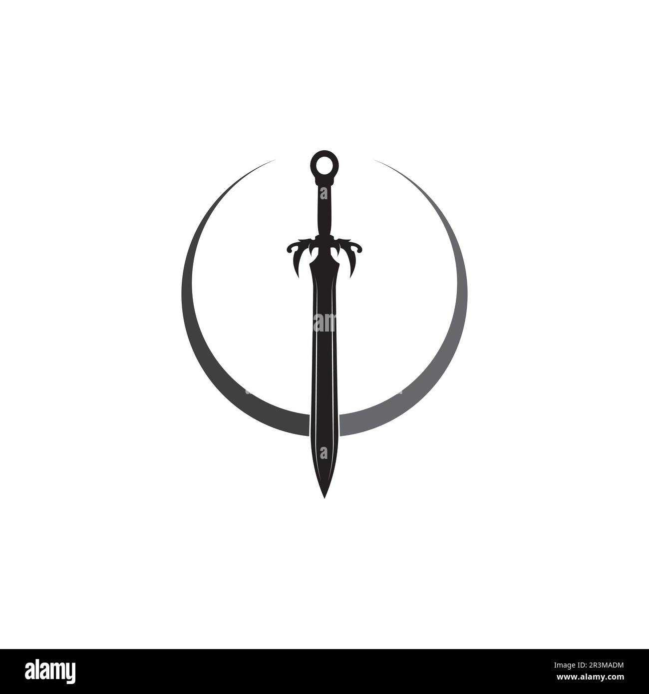 Minimalist Crossed Swords (Dark)' Sticker