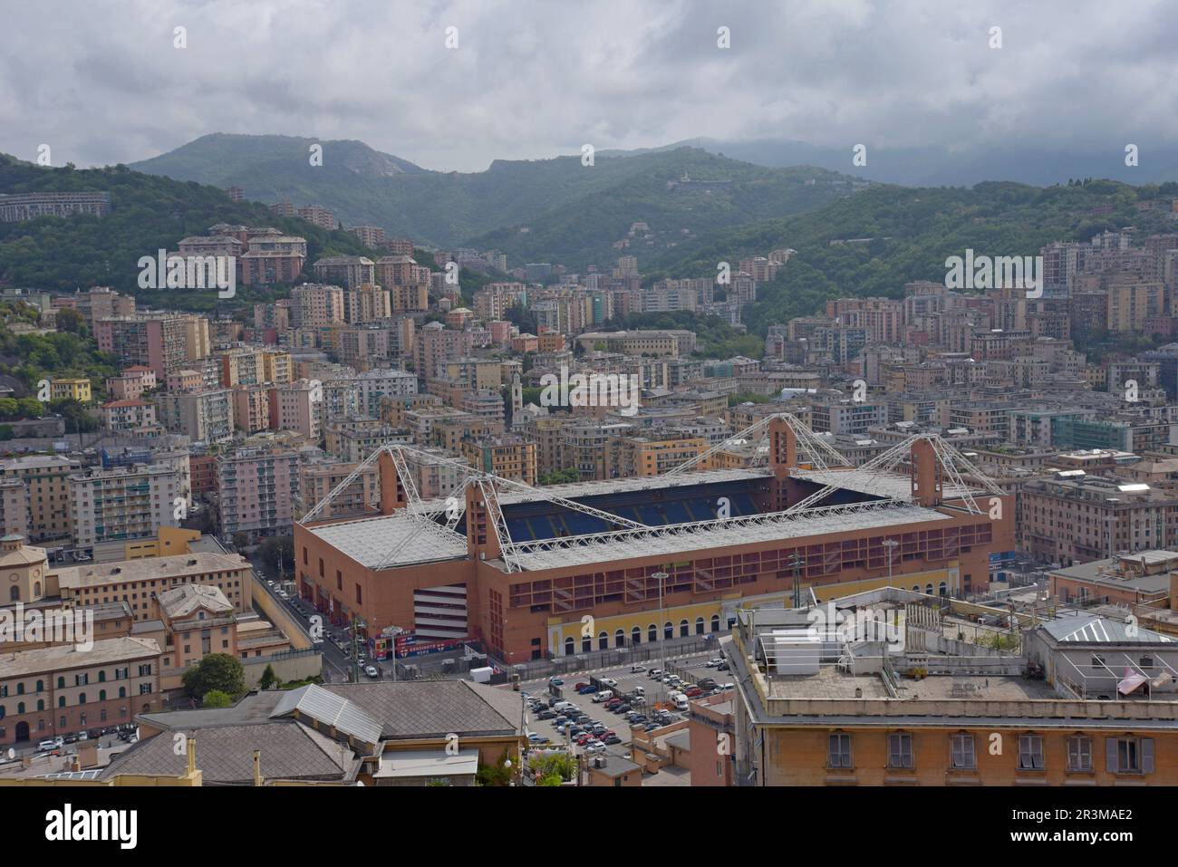 Luigi Ferraris Stadium, home to Genoa C.F.C. and U.C. Sampdoria football clubs, Genoa, Italy, May 2023 Stock Photo