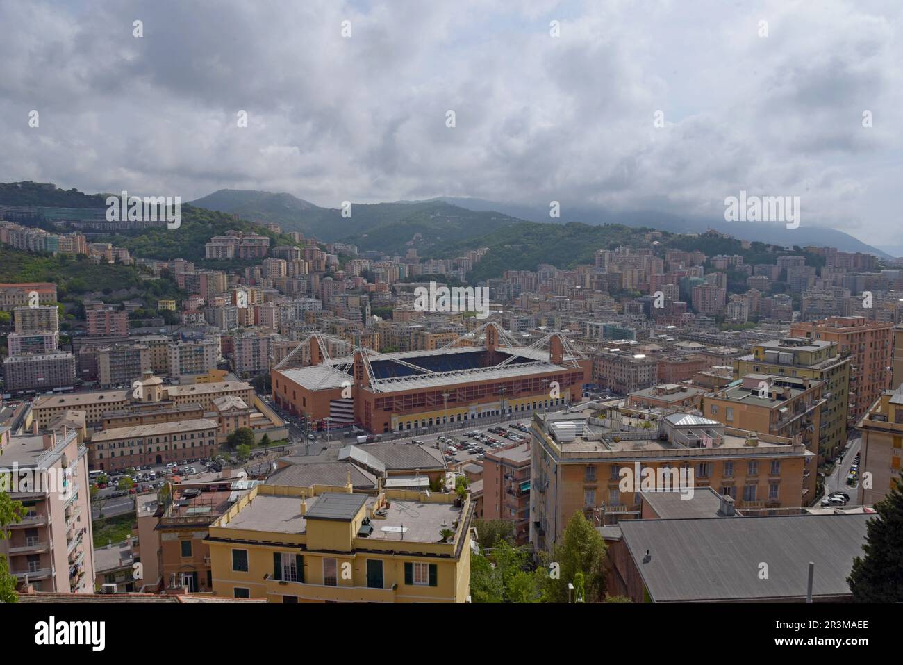 Luigi Ferraris Stadium, home to Genoa C.F.C. and U.C. Sampdoria football clubs, Genoa, Italy, May 2023 Stock Photo