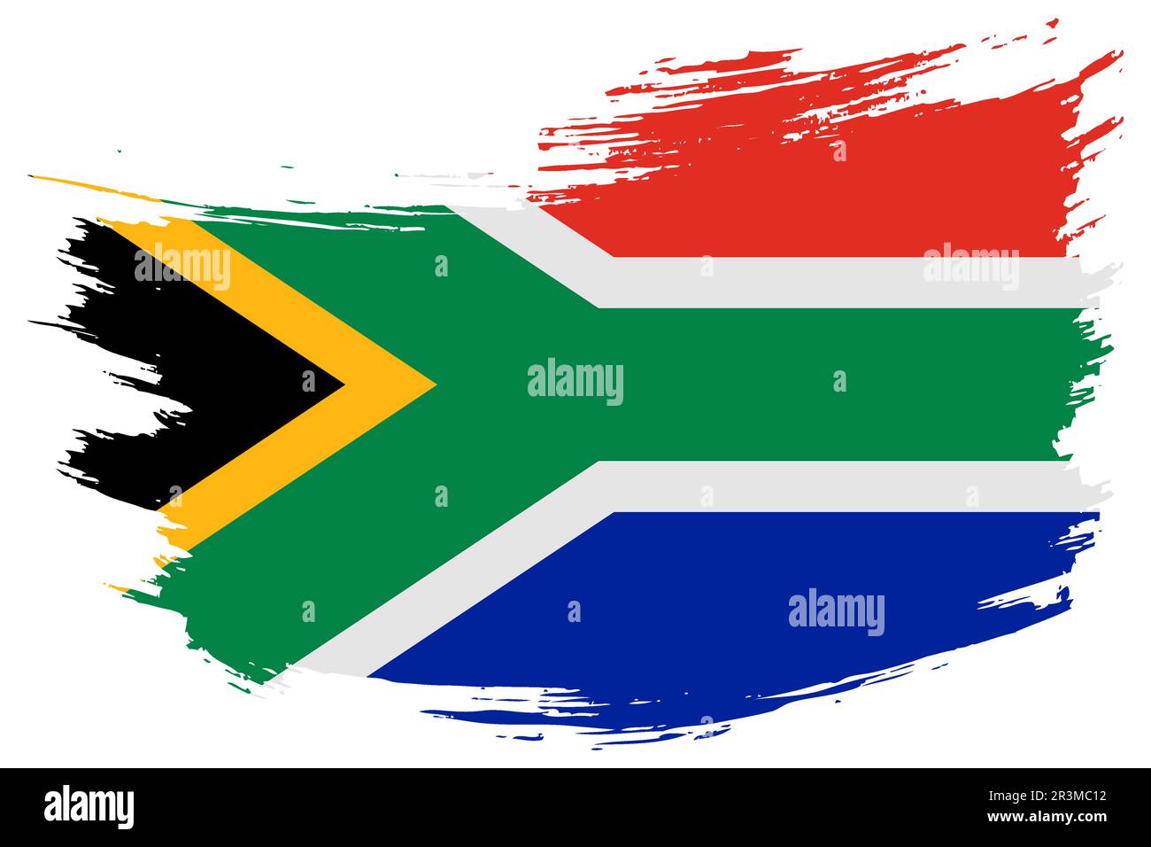 South Africa Brush Stroke Flag Vector Background Hand Drawn Grunge South Africa Brush Stroke Flag Vector Background Hand Drawn Grunge