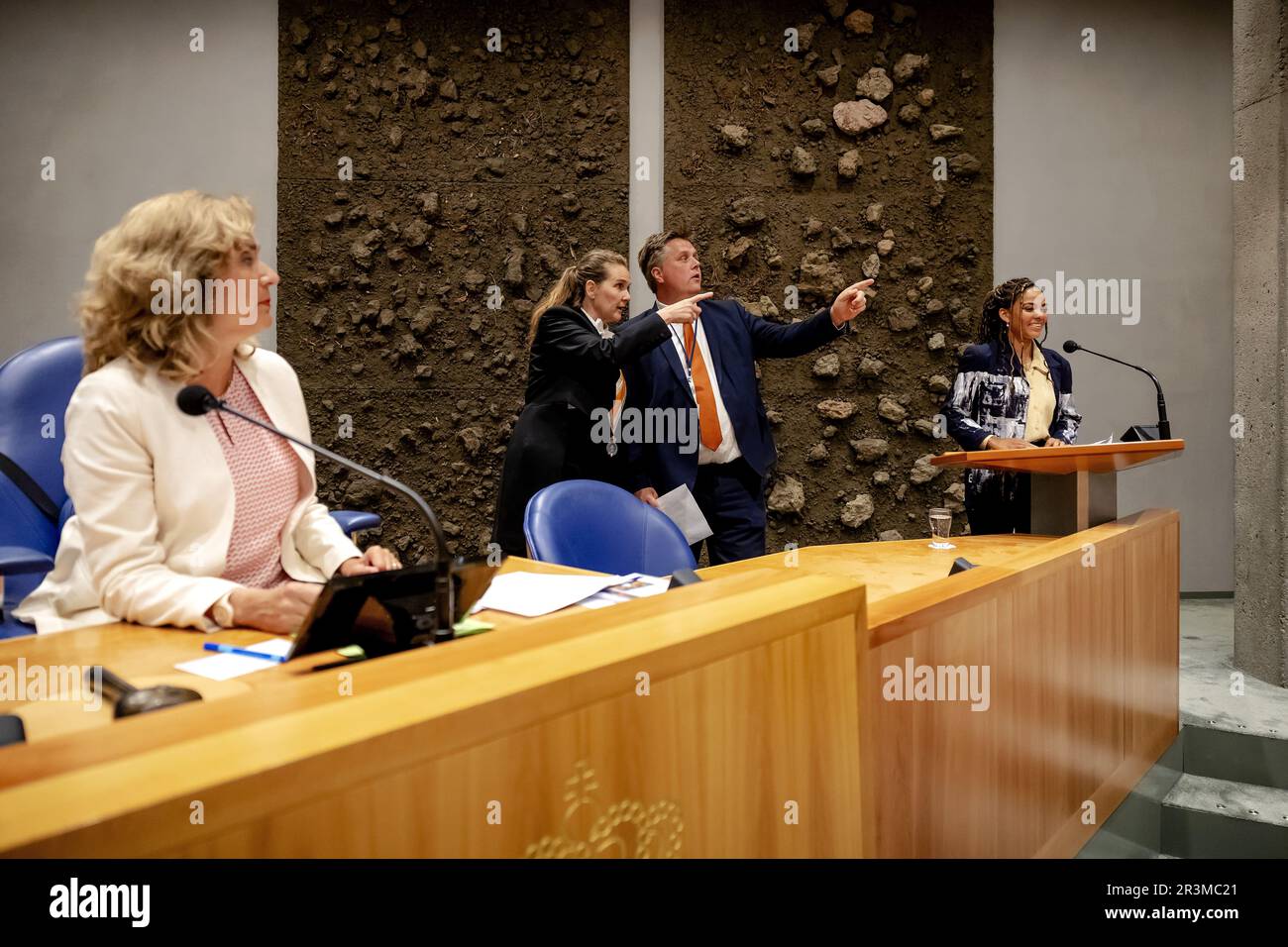 THE HAGUE - Netherlands, 24/05/2023, Dzifa Kusenuh (Initiator and presenter BNN-VARA) during a debate in the House of Representatives about the citizens' initiative Abortion is not a crime. ANP ROBIN VAN LONKHUIJSEN netherlands out - belgium out Stock Photo