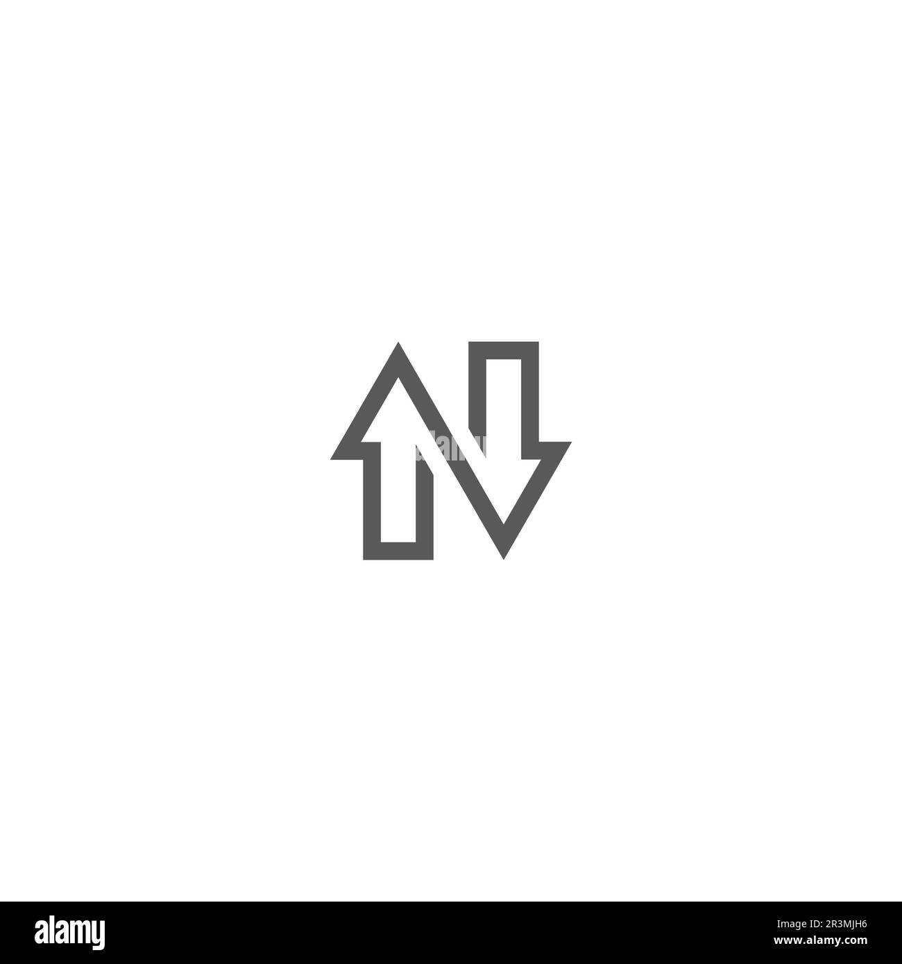 Alphabet Initials logo NN, N, N and N Stock Vector