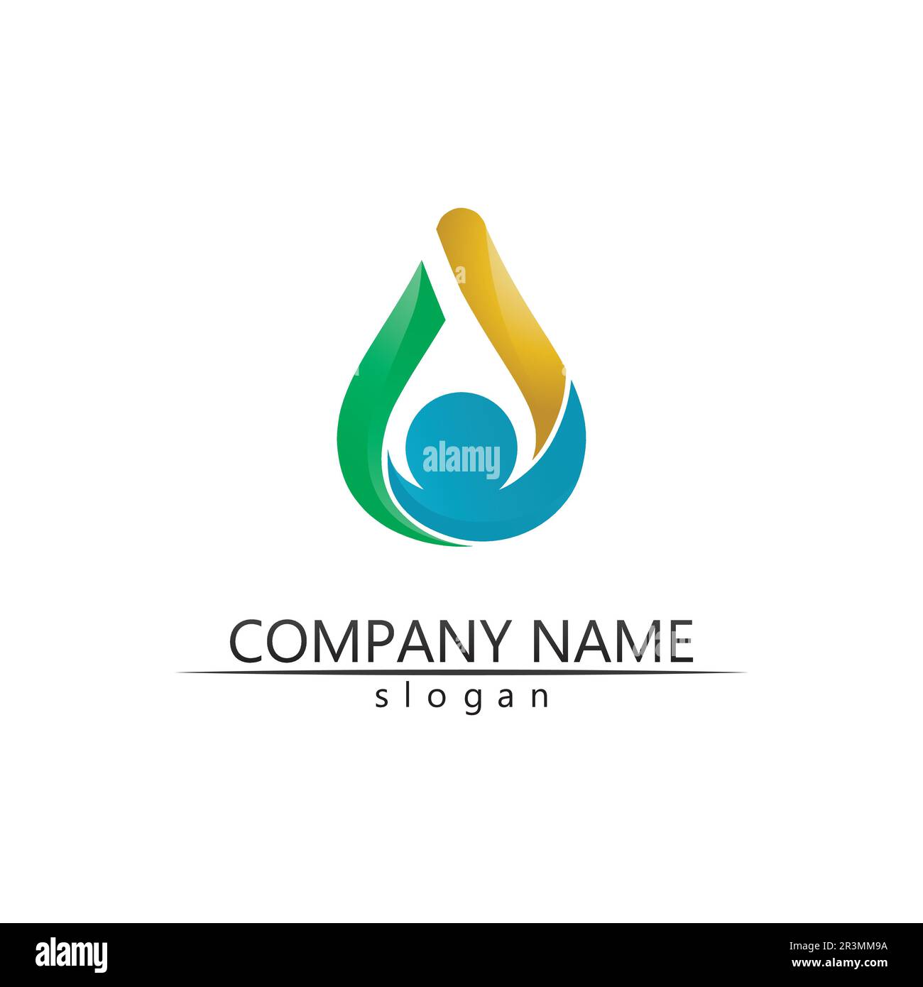 Water drop Logo Template vector illustration design Stock Vector
